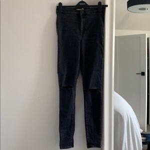 Black Topshop Joni Jeans